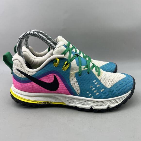 Nike Wildhorse 5 Trail Running Shoes Women Size 7 Blue Pink Comfort Low Sneakers - Picture 1 of 9